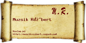 Muzsik Róbert névjegykártya