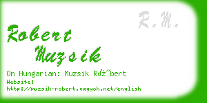 robert muzsik business card